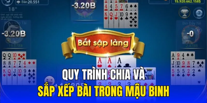 Quy trình chia và sắp xếp bài trong mậu binh
